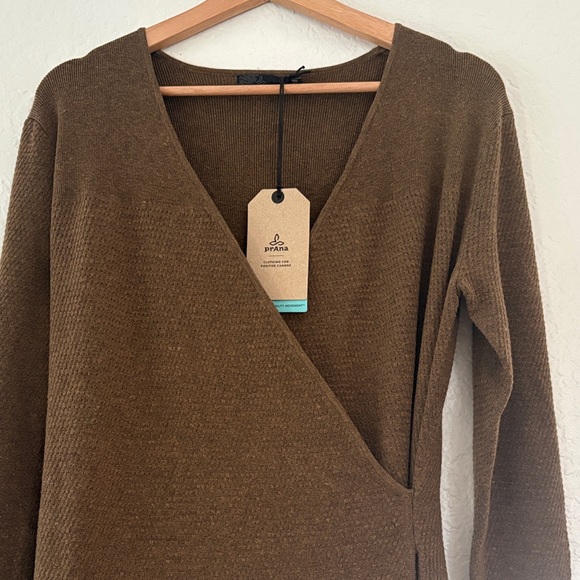 NWT Prana Bryce Bluff Dress in Dark Camel - Picture 2 of 10